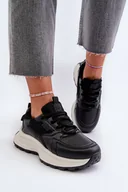 Sneakersy damskie - Sneakersy Damskie HI-POLY SYSTEM Big Star NN274A106 Czarne-37 - miniaturka - grafika 1