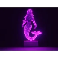 Klocki - Lampka 3D Led Syrenka, Lustro Tunel Onedollar - miniaturka - grafika 1
