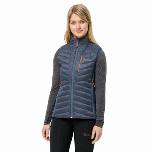Damska kamizelka Jack Wolfskin ROUTEBURN PRO INS VEST W evening sky - S - Kamizelki damskie - miniaturka - grafika 1