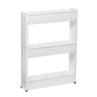 Szafki łazienkowe - Mobilny regał na kółkach szafka łazienkowa 3 półki biały HA1010 - miniaturka - grafika 1