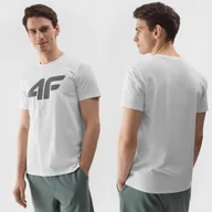Koszulki męskie - 4F T-SHIRT MĘSKI Z KRÓTKIM RĘKAWEM KOSZULKA BAWEŁNIANA SPORTOWA SS24 - miniaturka - grafika 1