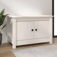 Szafki na buty - Lumarko Szafka na buty, biała, 70x38x45,5 cm, lite drewno sosnowe - miniaturka - grafika 1