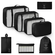 Akcesoria podróżnicze - 8szt. PODRÓŻNYCH KOSTEK DO WALIZKI PODRÓŻNE ORGANIZERY DO PAKOWANIA UBRAŃ - miniaturka - grafika 1