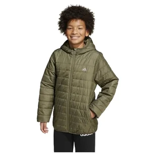 adidas Uniseks - dzieci ESSENTIALS LIGHT PADDED JACKET, olive strata/REFLECTIVE SILVER, 13-14 Years - Kurtki i płaszcze dla chłopców - miniaturka - grafika 1