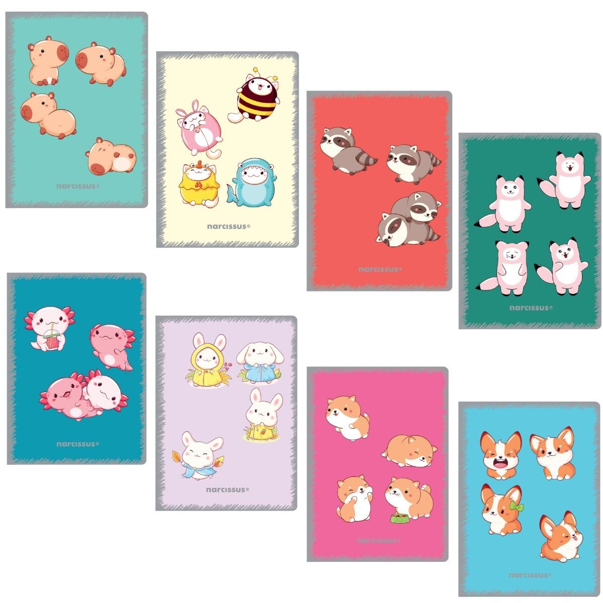 Zeszyt PP KAWAII A6 40K kratka 60g NARCISSUS