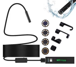 Xrec Xrec Endoskop Kamera Inspekcyjna Wi-fi Usb 1200p 8mm 10 Metrów - Akcesoria fotograficzne - miniaturka - grafika 1