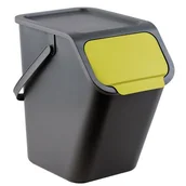 Kosze na śmieci - Practic Kosz Do Segregacji Odpadów Bini 25l Czarny Z Żółtą Klapką Practic.. AVO000481 - miniaturka - grafika 1