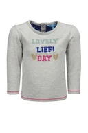 Bluzki damskie - Bluzka dziewczęca z długim rękawem, szara/Lief - miniaturka - grafika 1