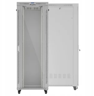 SZAFA INSTALACYJNA RACK STOJĄCA 19" 47U 800X1000 SZARA DRZWI PRZESZKLONE LCD LANBERG FLAT PACK V2 - Szafy rack - miniaturka - grafika 1