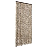 Zasłony - vidaXL Zasłona przeciwsłoneczna beżowo-brązowa 100x230 cm szenilowa - miniaturka - grafika 1