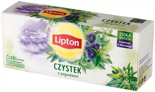 Lipton Suplement diety herbatka ziołowa aromatyzowana czystek z jagodami 20g 20 torebek - Herbata - miniaturka - grafika 1