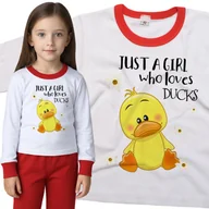 Piżamy dla dziewczynek - Piżama dziecięca Dziewczyna Która Kocha Kaczki 98/104 - VoloDonum - miniaturka - grafika 1