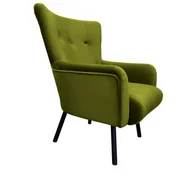 Fotele - Fotel TULIP USZAK nogi czarne - miniaturka - grafika 1