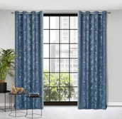Zasłony - Eurofirany Zasłona Livia ciemnoniebieska 140 x 250 cm na przelotkach - miniaturka - grafika 1