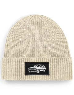 Czapka zimowa beanie auto samochód "POLONEZ" Jasny beż - Czapki damskie - miniaturka - grafika 1