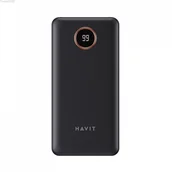 Powerbanki - Powerbank Havit PB74 10000mAh + kabel USB-C, Lightning, micro USB (czarny) - miniaturka - grafika 1