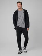 Spodnie sportowe męskie - 4F Spodnie treningowe szybkoschnące męskie - czarne XXL - miniaturka - grafika 1