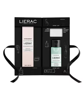 Lierac Demakijaż (Hydragenist Krem pod oczy 15ml + Płyn micelarny 50ml + Bawełniane płatki) - Płyny micelarne - miniaturka - grafika 1