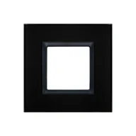 Wyłączniki światła i elektryczne - Ramka pojedyncza Laura czarny Polmark - miniaturka - grafika 1