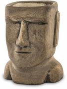 Donice - Doniczka osłonka głowa brąz cementowa 21x16 145036 - miniaturka - grafika 1