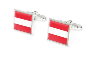 Motyw Flaga Austrii - Spinki Do Koszuli - Spinki do mankietów i krawatów - miniaturka - grafika 1