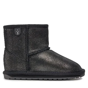 Śniegowce EMU Australia Wallaby Mini Metallic K11856 Czarny - Buty dla dziewczynek - miniaturka - grafika 1