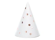 Urodziny dziecka - Party Deco Czapeczki Kropki różowe złoto - 6 szt. CPP23-008 - miniaturka - grafika 1