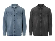 Koszule męskie - LIVERGY® Męska koszula jeansowa, lekko zmyta - miniaturka - grafika 1