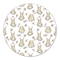 Deski do krojenia - Szklana podkładka dekor Króliki jasnobrązowe fi40, Coloray - miniaturka - grafika 1