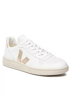 Sneakersy męskie - Veja Sneakersy V-10 Leather VX0202490B Biały - grafika 1