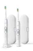 Szczoteczki elektryczne - PHILIPS Sonicare Protective Clean 6100 White HX6877/34 Zestaw dwóch szczoteczek sonicznych z etui - miniaturka - grafika 1