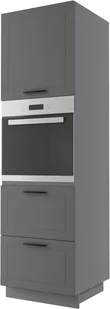 Bergamo Słupek Pod Zabudowę Piekarnika D14/Ru/2E 356 Hettich Szary Mat - Meble kuchenne - miniaturka - grafika 1