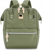 Torby na laptopy - Plecak Szkolny Hethrone Pojemny Kieszeń Na Laptopa 15.6'' Oliwkowy - miniaturka - grafika 1