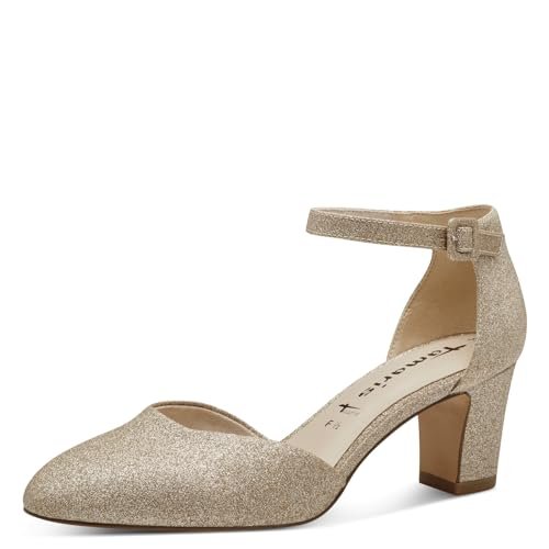 Tamaris Damskie czółenka 1-24432-41, Lt Gold Glam, 43 EU