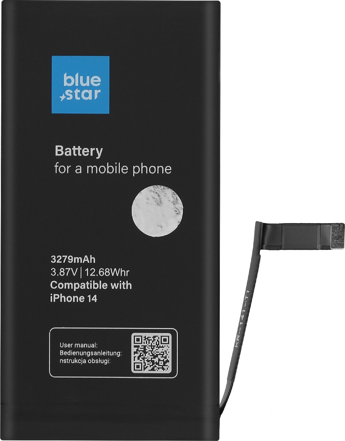 Blue Star, bateria zastępcza do Apple iPhone 14, pojemność 3279 mAh, czarna