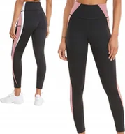 Legginsy - Puma Legginsy damskie Puma Evostripe High Waist 7/8 czarno-różowe 589158 01 S - miniaturka - grafika 1