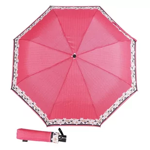 Parasol damski Doppler Fiber Style składany automatyczny w trójkąty różowy - Parasole - miniaturka - grafika 1