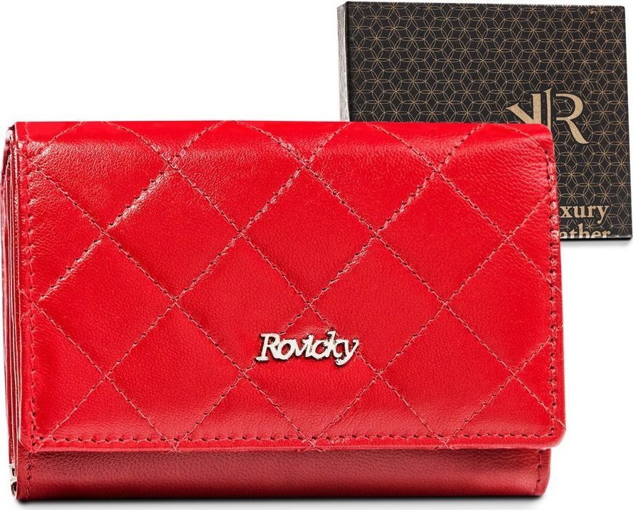Rovicky Klasyczny portfel damski ze skóry naturalnej Rovicky NoSize