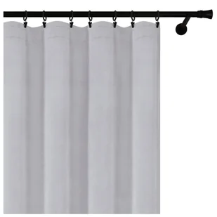 Voppi Zasłona welurowa tunelowa 140 x 260 cm z uniwersalną taśmą marszczącą zasłona okienna z grubego weluru 220 g/m2 szara - Zasłony - miniaturka - grafika 1