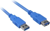 Kable USB - Przedłużacz USB 3.2 Gen 1, wtyk USB-A > gniazdo USB-A (niebieski, 2 metry, podwójnie ekranowany) - miniaturka - grafika 1