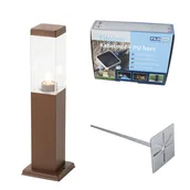 Lampy ogrodowe - QAZQA Nowoczesna latarnia zewnętrzna rdzawo-brązowa 45 cm - Malios - miniaturka - grafika 1