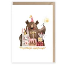 Cardie Kartka urodzinowa Wszystkiego najlepszego! K011 - Kartki okolicznościowe i zaproszenia - miniaturka - grafika 1
