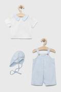 Komplety dla niemowląt - Jamiks komplet bawełniany niemowlęcy kolor niebieski - miniaturka - grafika 1