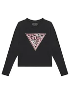 Bluzki damskie - Guess Bluzka J5YI15 K6YW4 Czarny Regular Fit - miniaturka - grafika 1