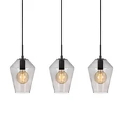 Lampy sufitowe - Markslojd LAMPA wisząca RETRO 107132 metalowa OPRAWA listwa ZWIS szklany przydymiony 107132 - miniaturka - grafika 1