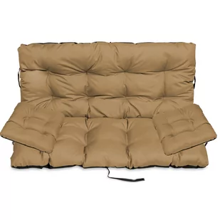 Poduszka Na Ławkę Huśtawkę 180X60X50 +2X45/45 Beż - Poduszki ogrodowe - miniaturka - grafika 1