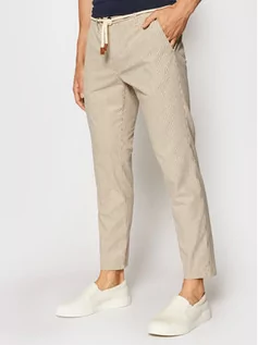 Spodnie damskie - Imperial Spodnie materiałowe PM11BPU Beżowy Slim Fit - grafika 1