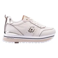 Sneakersy damskie - Damskie Sneakersy LIU JO SNE CALF LEATHER/NYLON BA4055 BA4055PX181S3177 – Beżowy - miniaturka - grafika 1