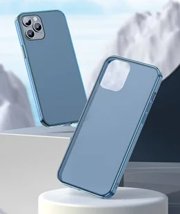 Baseus Frosted Glass Case Sztywne etui z elastyczną ramką iPhone 12 Pro Max Biały (WIAPIPH67N-WS02) WIAPIPH67N-WS02 - Etui i futerały do telefonów - miniaturka - grafika 8