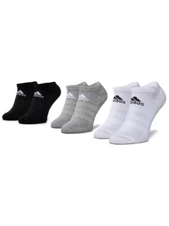 Skarpetki męskie - Adidas Zestaw 3 par niskich skarpet unisex Cush Low 3Pp DZ9383 Czarny - grafika 1